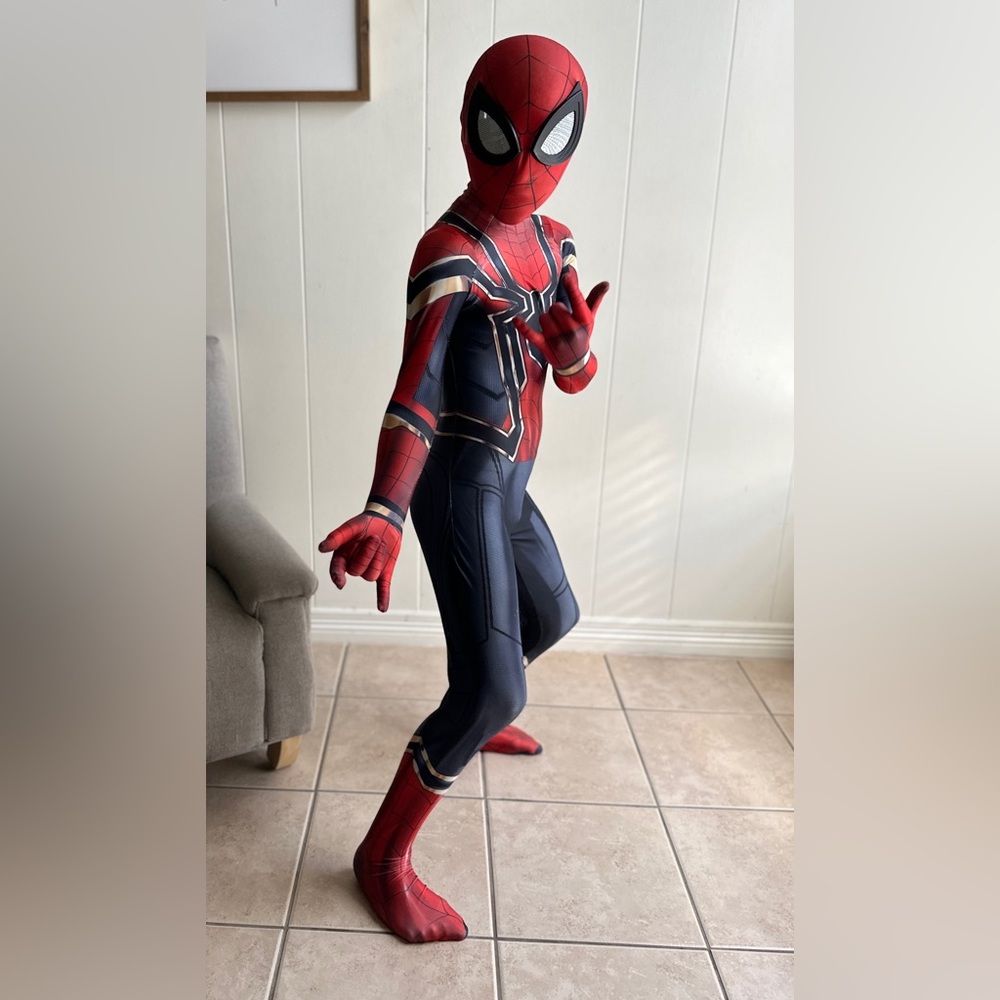 Boys Spider-Man Body Suit Size 7  Spandex